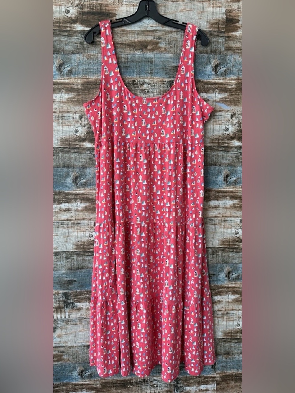 Duffield Lane Coral Dress with nautical print 2XL